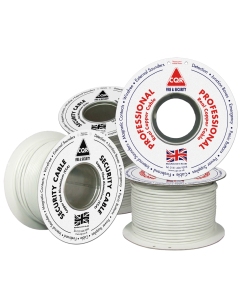 CQR 100m Pro Intruder Alarm Cable 8-Core Screened WHITE