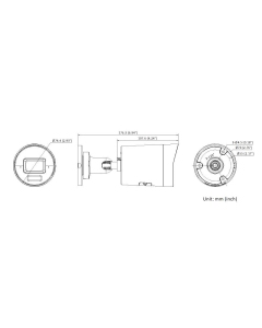 Hikvision DS-2CD2046G3-IZ2UY/SL 4MP 2.8/4mm 40m IR AcuSense DarkFighter Varifocal Bullet Network Camera with Strobe Light & Audio Alarm WHITE