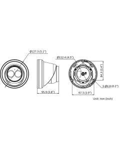 Hikvision DS-2CD2343G2-IU 4MP 2.8mm 30m IR AcuSense Fixed Turret Network Camera with Mic BLACK