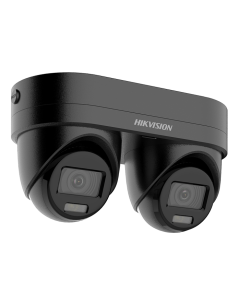 Hikvision DS-2CD2346G3D-IZ2UY/SL 4MP 2.8/4mm Motorized Varifocal Lens AcuSense Darkfighter Dual Turret IP Camera Strobe/Siren/Mic/Speaker BLACK