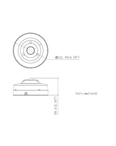 Hikvision DS-2CE52K0T-LPS 3K 1.8mm Smart Hybrid Light 180° Fisheye Turbo HD Camera with Mic WHITE