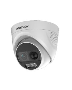 Hikvision DS-2CE72KF3T-PIRXO 3K 5MP ColorVu 2.8mm PIR Siren Turret Camera WHITE