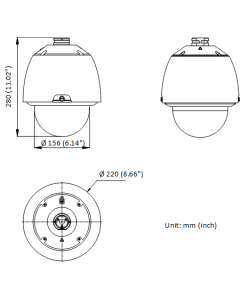 Hikvision DS-2DE5425WG1-E 4MP 25x Zoom DarkFighter 5-inch PTZ Dome Camera