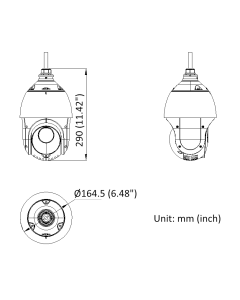 Hikvision DS-2DE4415IWG1-E 4MP 15x Zoom DarkFighter AcuSense 4-inch PTZ Dome Camera 100m IR