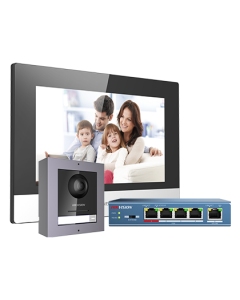 Hikvision DS-KIS602(B) Modular IP Video Intercom Kit with 7" Touchscreen
