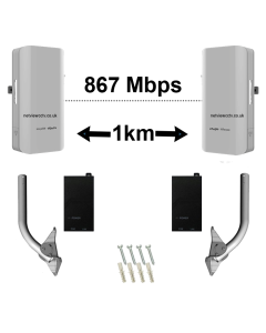 Ruijie RG-EST310 V2 Wireless Bridge Kit (x2) 5GHz 867Mbps Dual-Stream 1km P2MP