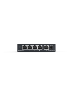 Ruijie RG-ES105GD 5-Port Gigabit Unmanaged Network Switch Plug & Play Desktop Steel Case