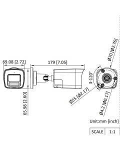 HiLook THC-B157-LTS 3K 2.8mm Smart Hybrid Light Mini Bullet Turbo HD Camera with Two-Way Audio WHITE