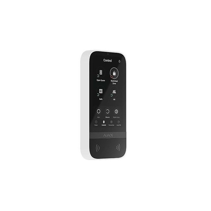 Ajax 58455.148.WH1 Wireless Keypad TouchScreen Arming Station & Tag Reader WHITE