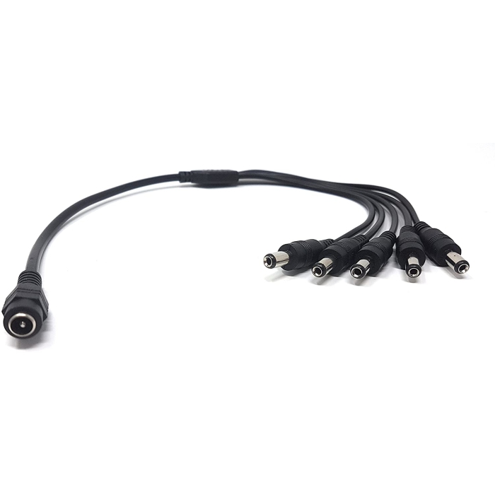Netview 6-Way Splitter 1x Female to 6x Male for 2.1mm CCTV 12v DC Power