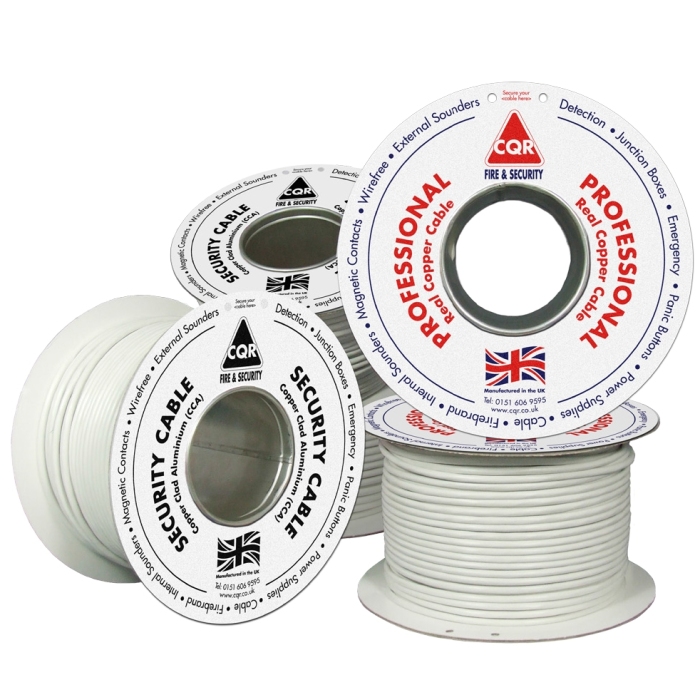 Netview CCTV CQR 100m Intruder Alarm Cable CCA 8 Core WHITE
