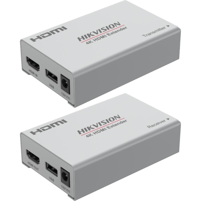 Hikvision DS-52EX01HI-4K, 4K HDMI & USB Extender upto 120m over Cat5/Cat6