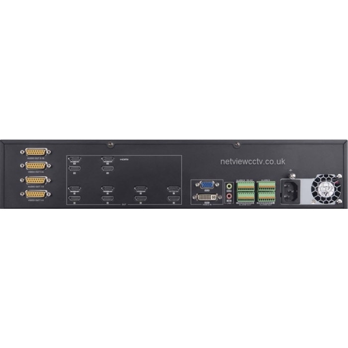 12xHDMI DS-6912UDI(B) 24ch@8MP Hikvision 4K Decoder Back
