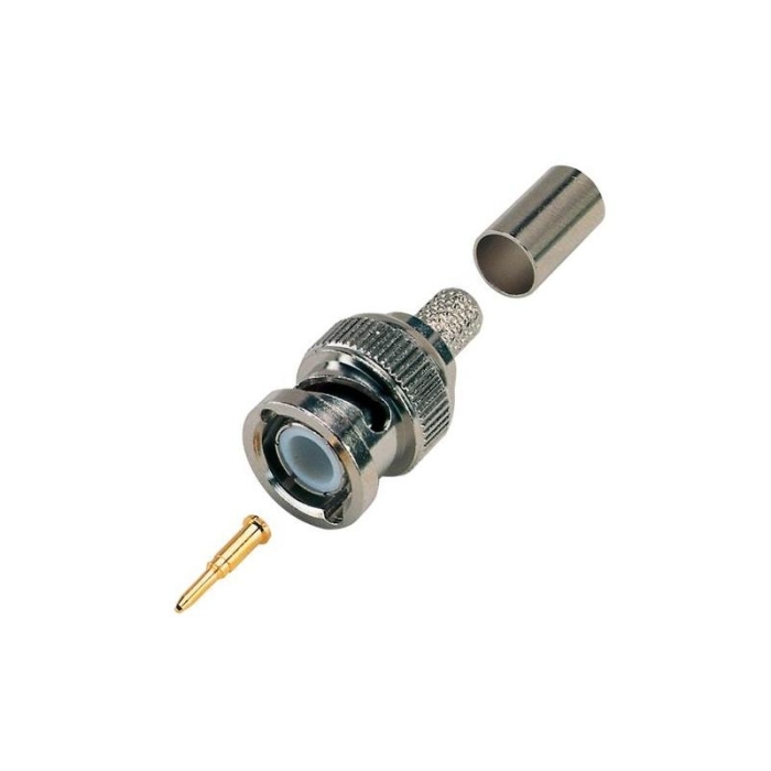 Professional 3pc BNC Crimp Connectors for RG59 Coax CCTV Cable
