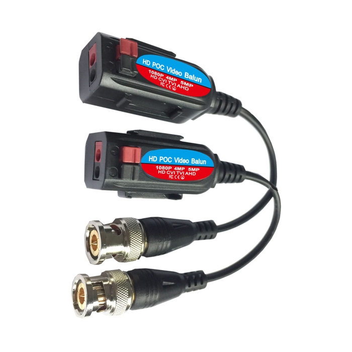 Netview Professional 4K PoC Balun Push-Fit (+Tail) for TVI/CVI/AHD/CVBS
