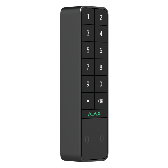 Ajax 99968.286.BL1 Wireless Keypad Outdoor & Indoor via Pass, Tag, Smartphones & Codes BLACK