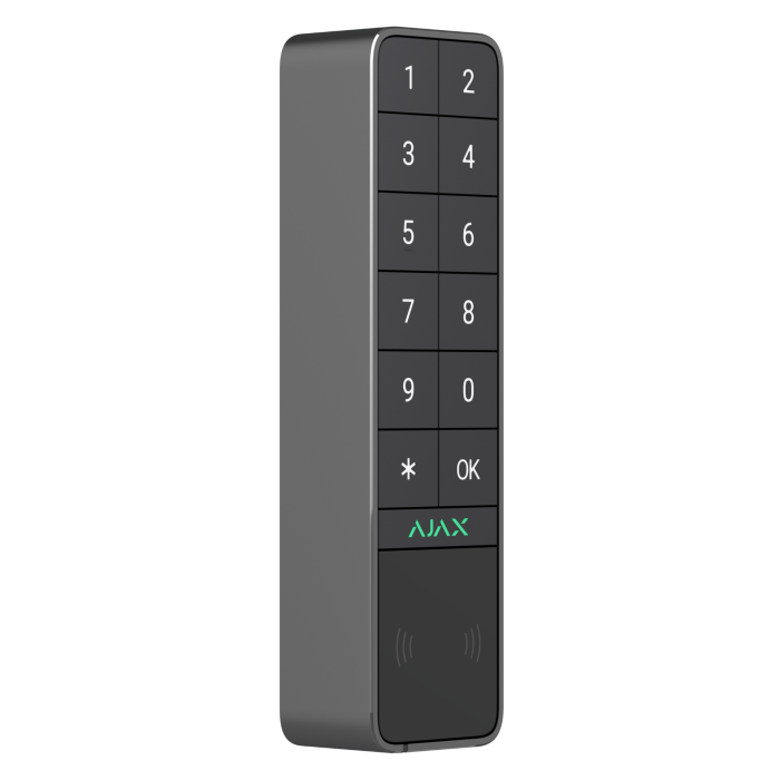 Ajax 99969.286.GP1 Wireless Keypad Outdoor & Indoor via Pass, Tag, Smartphones & Codes GRAPHITE