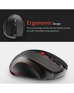 Wireless Optical USB Mouse with Nano Receiver, 6-Buttons