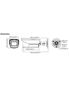 5MP DS-2CE19H8T-AIT3ZF Hikvision Motorized Lens Ultra-Low Light Bullet Camera