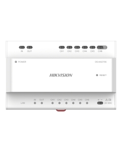 2~Wire DS-KAD706 Hikvision 6-port IP Video/Audio Distributor with-power-out