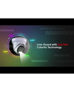 8MP (4K) Liveguard 30m ColorVu DS-2CD2387G2-LSU/SL 2.8mm 102° IP Turret Camera + Strobe & Audio BLACK