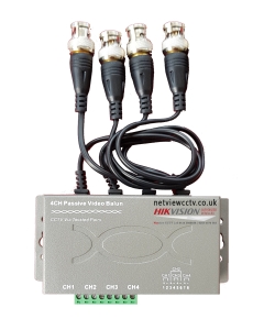 Netview 4 Channel Balun for CCTV compatible with Hikvision DVR upto 8MP