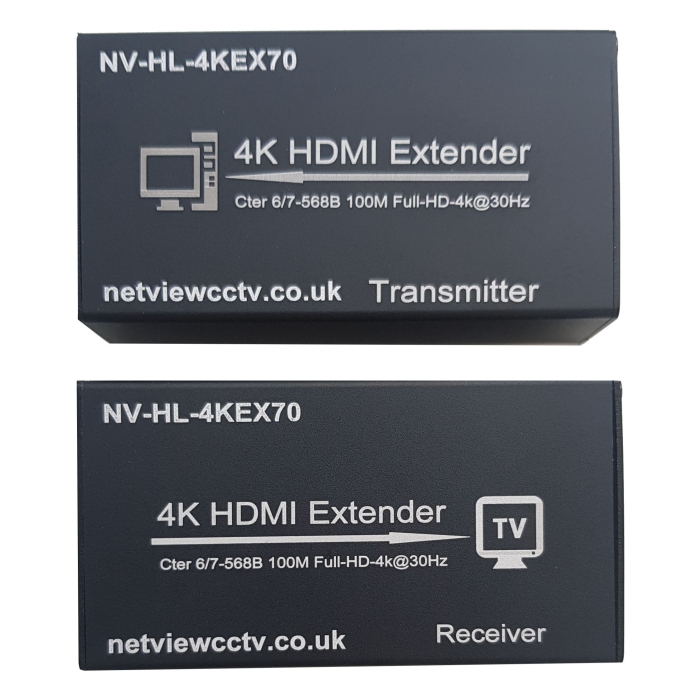 Netview 4K NV-HL-HDMI-4KEX70 HDMI Extender over Cat5e or Cat6 with IR Front
