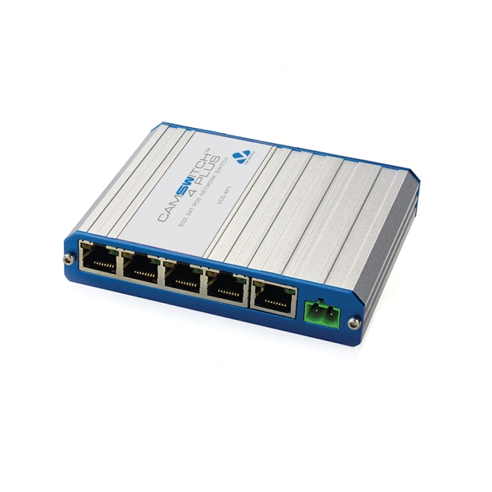 Veracity VCS-4P1 CAMSWITCH 4 Plus 4+1 Port 802.3at POE Network Switch
