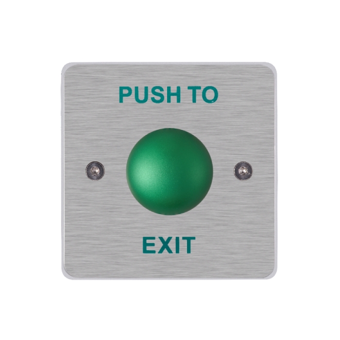 Hikvision DS-K7P06 Brushed Stainless Steel Panel Push To Exit & Emergency Button