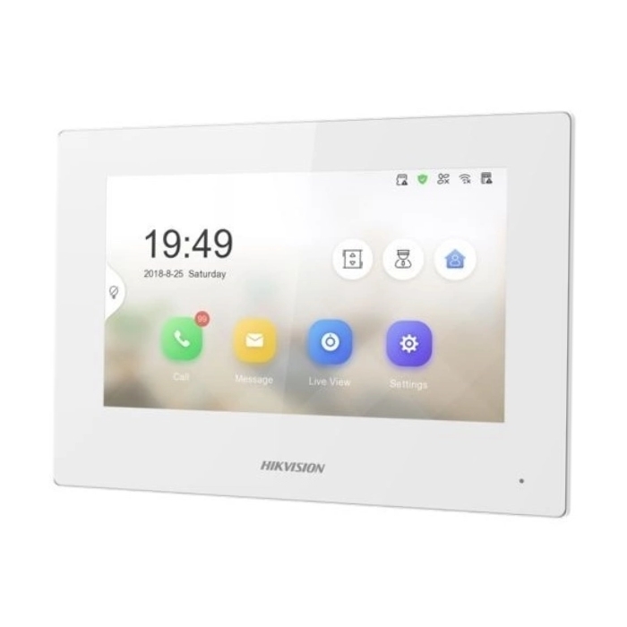 Hikvision DS-KH6320-WTE1 White 7“ Touch Screen with WI-FI for Video Intercom