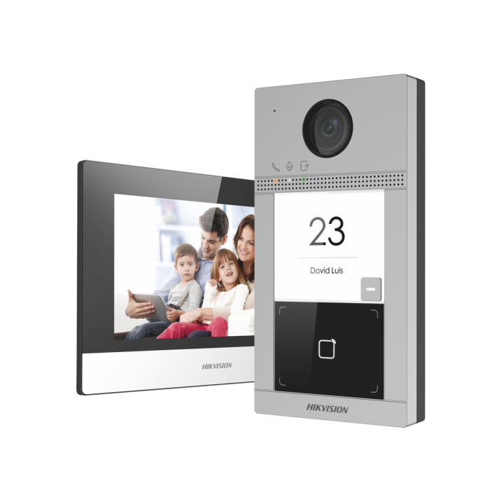Hikvision DS-KIS604-P(B) IP Video Intercom Kit with 7" Touchscreen
