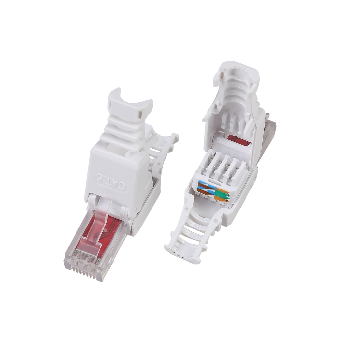 NV-EAG-P284L Cat6 UTP RJ45 Tool-less Plug/Crimp for UTP Cat 6 Cable