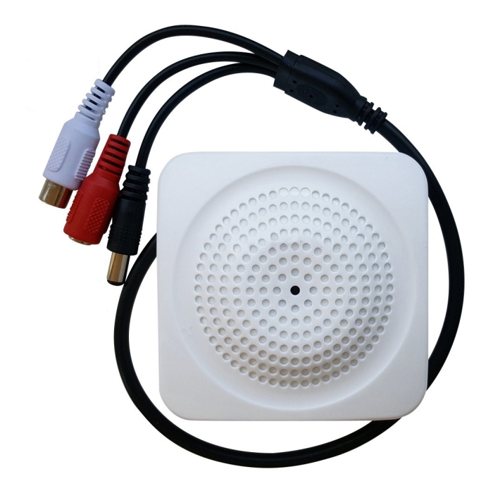 Pro CCTV Internal Acoustic Mic Microphone, High Fidelity low noise, 100m2 coverage, 12v back
