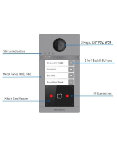2mp Hikvision DS-KV8113-WME1(C) Video Intercom Metal Villa Door Station