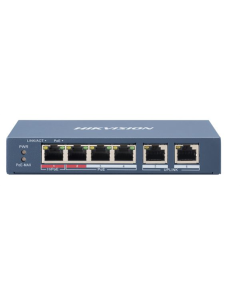 Hikvision DS-3E0106HP-E 4-Port Hi PoE Switch Long Range PoE + 2 Uplinks