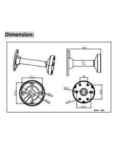 Hikvision DS-1271ZJ-130 Pendant Mount Bracket