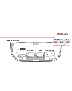 Hikvision DS-3WF02C-5AC/O(V3) 867Mbps 5km Wireless Bridge AP + PoE Injector