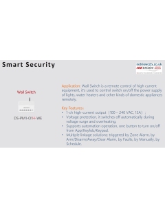 Wall Switch Hikvision AX Pro DS-PM1-O1H-WE