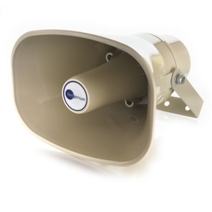 Netgenium ASP6203-POE Analogue PoE Powered PoE(10w) PoE+(25w) Pre-Amplified Horn Speaker Int/Ext IP66