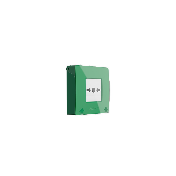 Ajax 87639 ManualCallPoint (Green) Jeweller - EN54 Fire Alarm Call Point | netviewcctv.co.uk