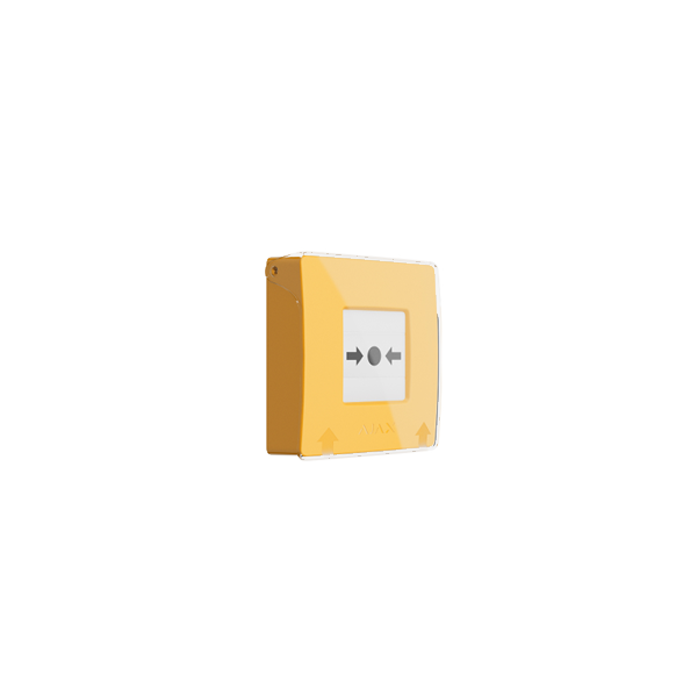 Ajax 87651 ManualCallPoint (Yellow) Jeweller - EN54 Fire Alarm Call Point | netviewcctv.co.uk