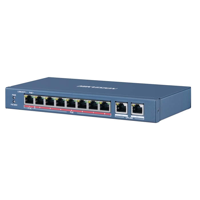 DS-3E0310HP-E 8-Port 100Mbps Long Range Unmanaged L2 PoE Switch