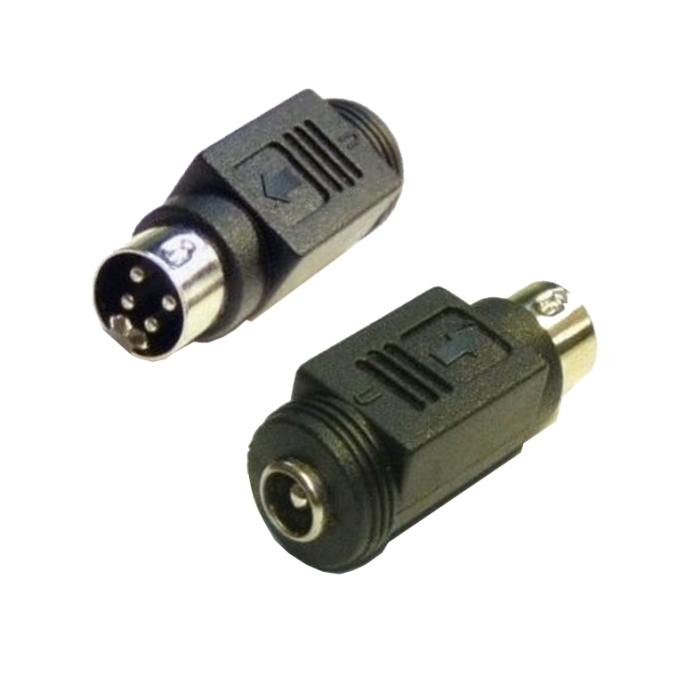 Hikvision DVR Power Supply Connector 4-Pin Male to 2.1mm DC Female Jack