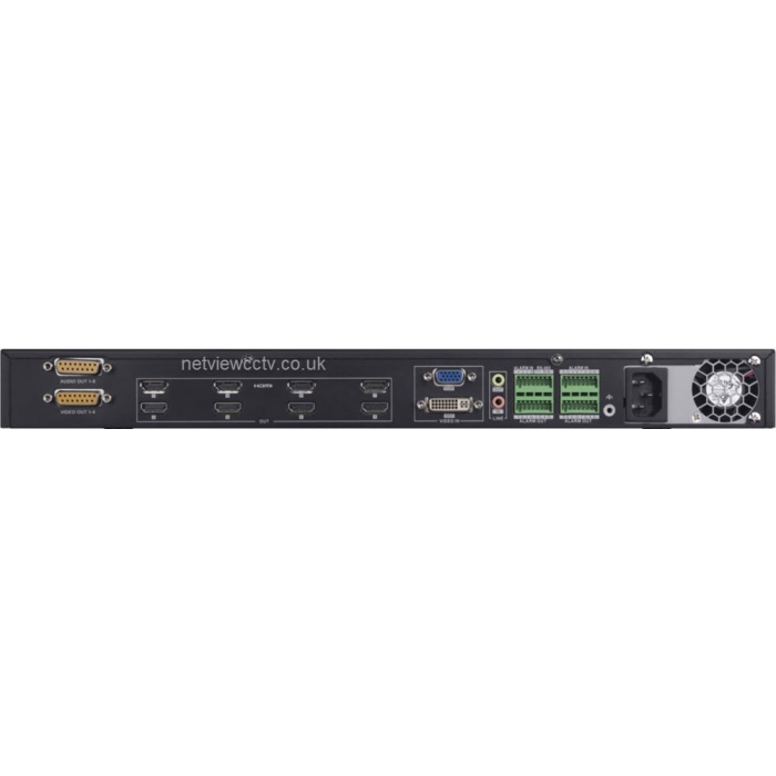 8xHDMI DS-6908UDI(B) 16ch@8MP Hikvision 4K Decoder Back