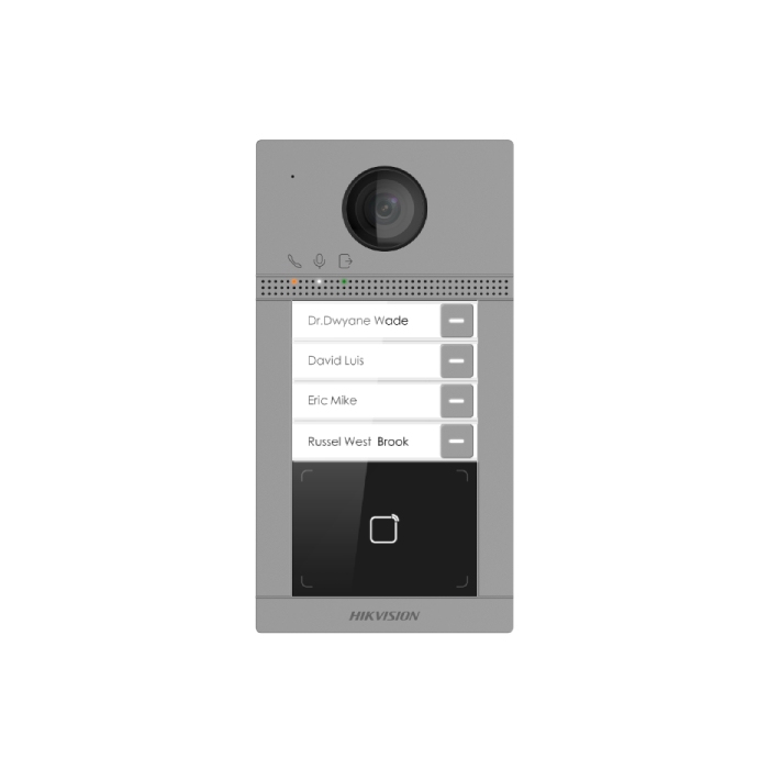 Hikvision DS-KV8413-WME1 2MP 4 Buttons Video Intercom Metal Villa Door Station