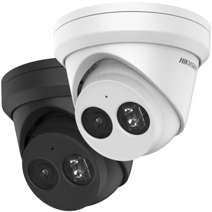 Hikvision DS-2CD2343G2-IU 4MP 2.8mm 30m IR AcuSense Fixed Turret Network Camera with Mic BLACK