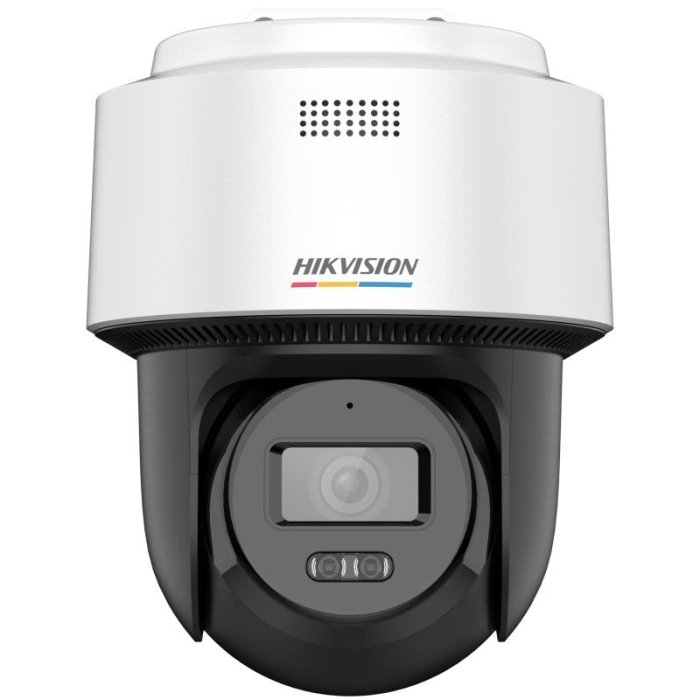Hikvision DS-2CE60KF0T-PTLXTS 3K 2.8mm ColorVu Smart Hybrid Outdoor PT Turbo HD Camera with Two-Way Audio & Siren WHITE