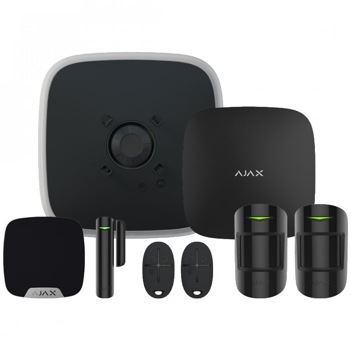 Ajax Kit1-Hub2DD - 1xHub2DD 2xPIR 1xDC 2xFob 1xExt 1xInt - BLACK