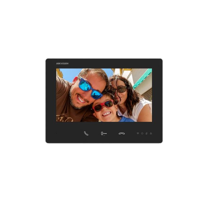 Hikvision 2~Wire HD DS-KH7300EY-WTE2 Indoor Station 7“ TouchScreen 48v BLACK with WiFi