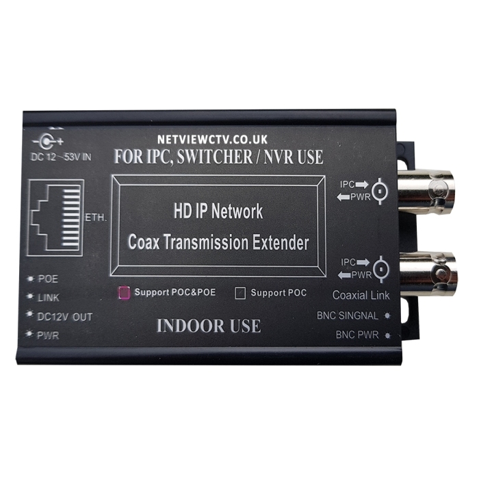 NV-JXIPVE602-POC/POE IP Over Coax PoE Extender